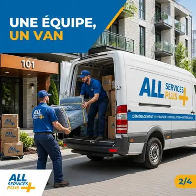 Equipe de demenageurs chargeant le Sprinter