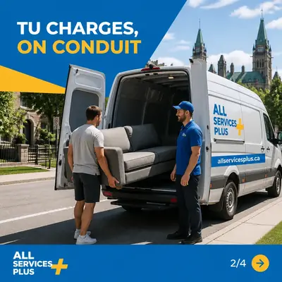 Chargement meuble dans le van Sprinter